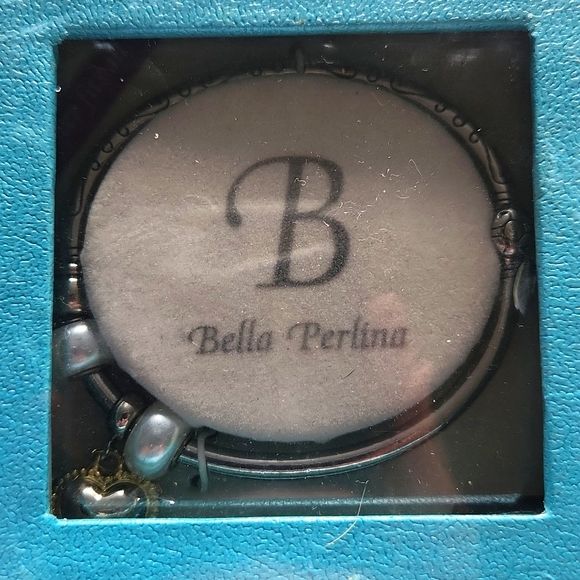 Bella Perlina bangle bracelet with heart charm - Picture 2 of 4